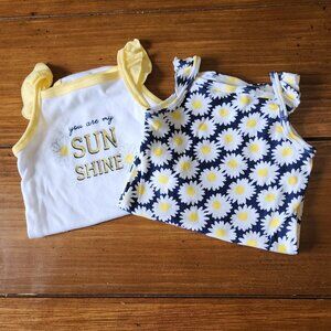 Hudson Baby - Sunflower Baby Girl Bodysuits Size 6-9 Months